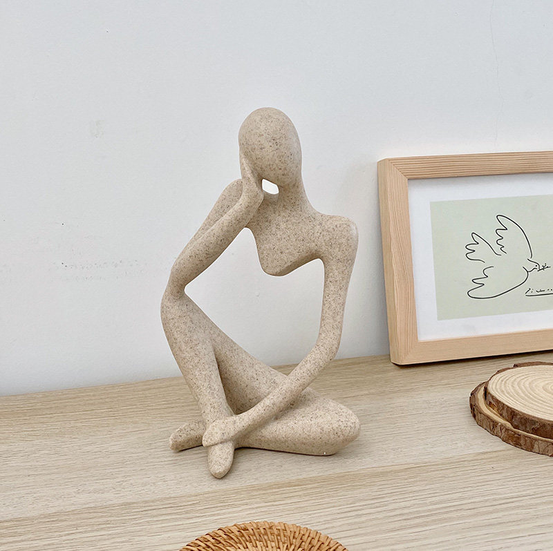 Resin Art Instagram - Figura abstracta de pensador estilo Instagram,