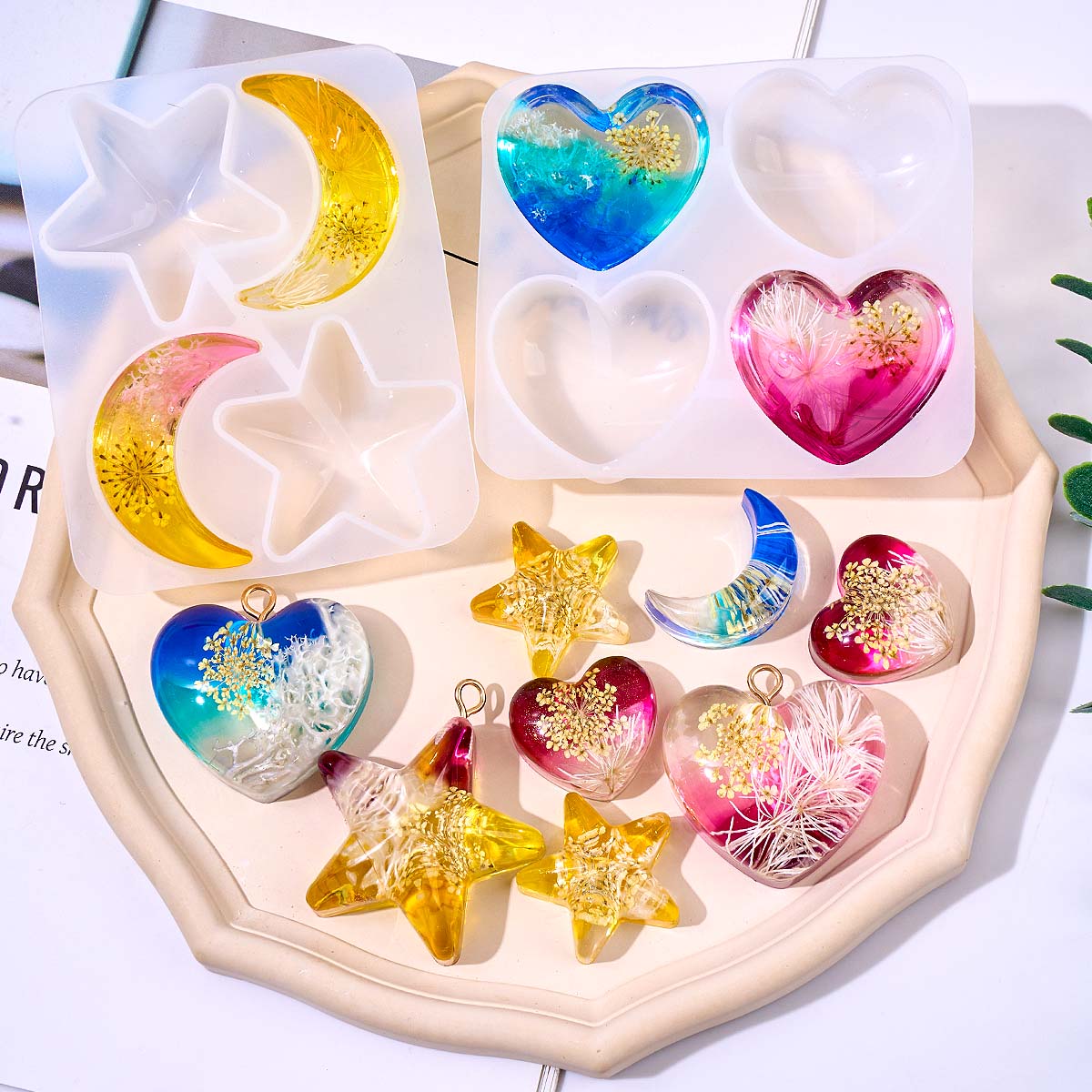 Resin Art Jewellery - Molde de silicona con forma de