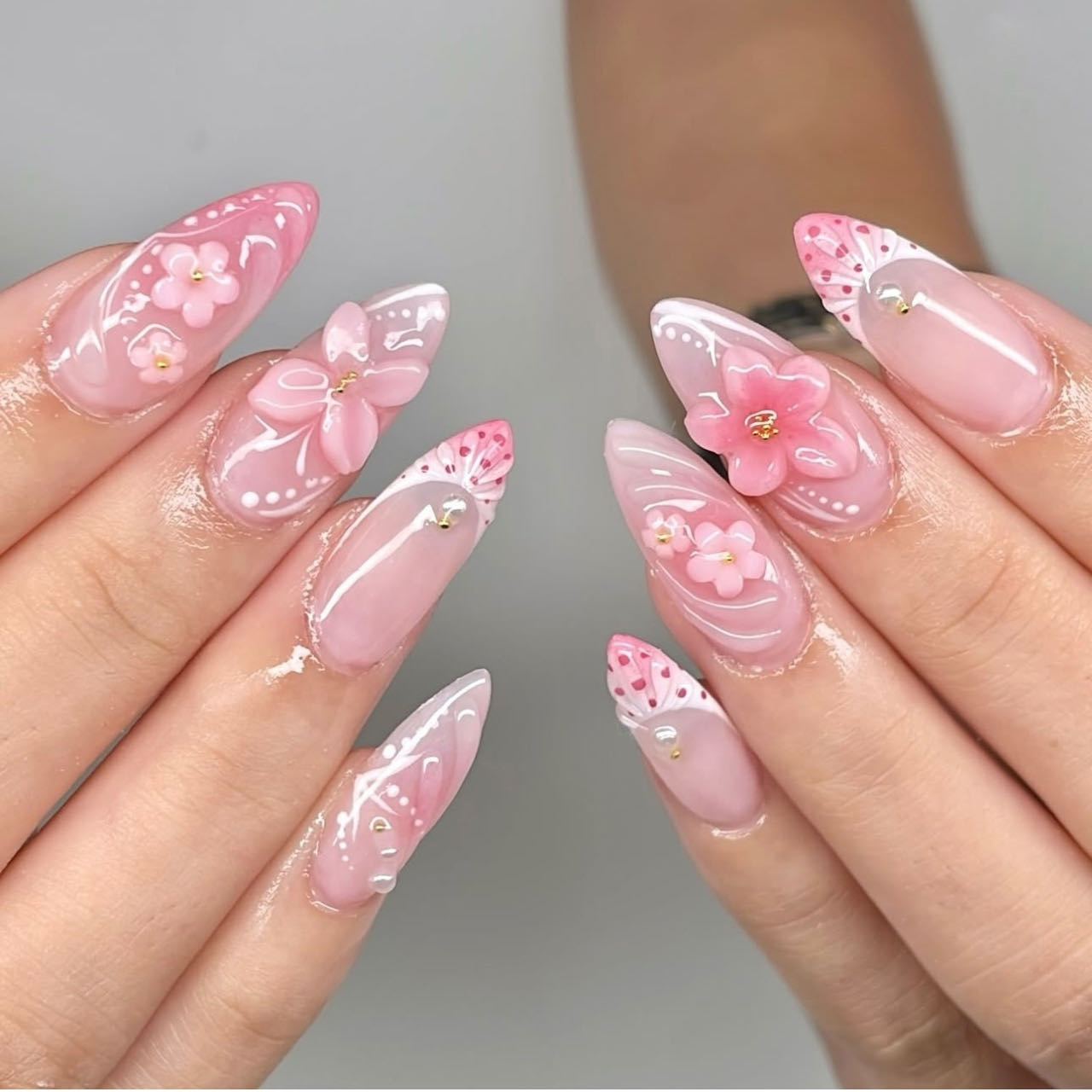 Resin Art Instagram - Adhesivos de uñas con diseño de