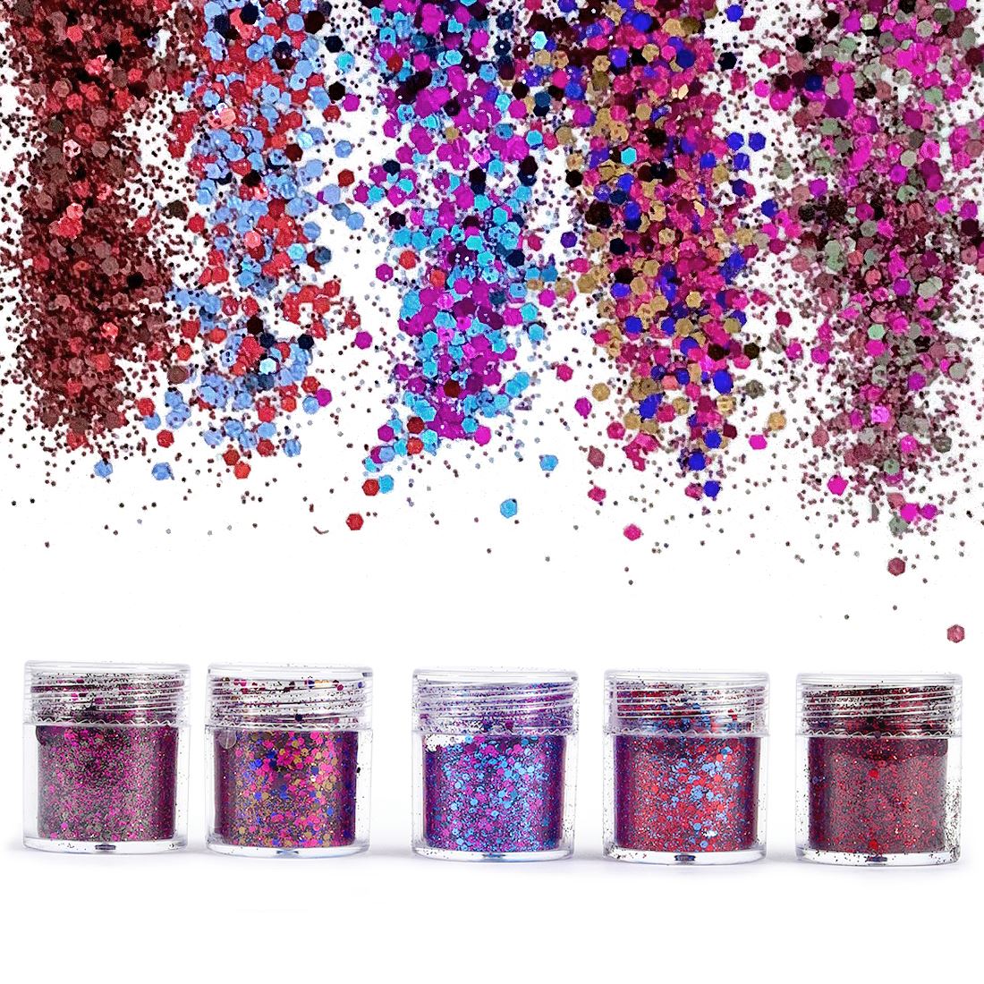 Resin Art And Jewelry - 4/5 botellas de polvo de purpurina