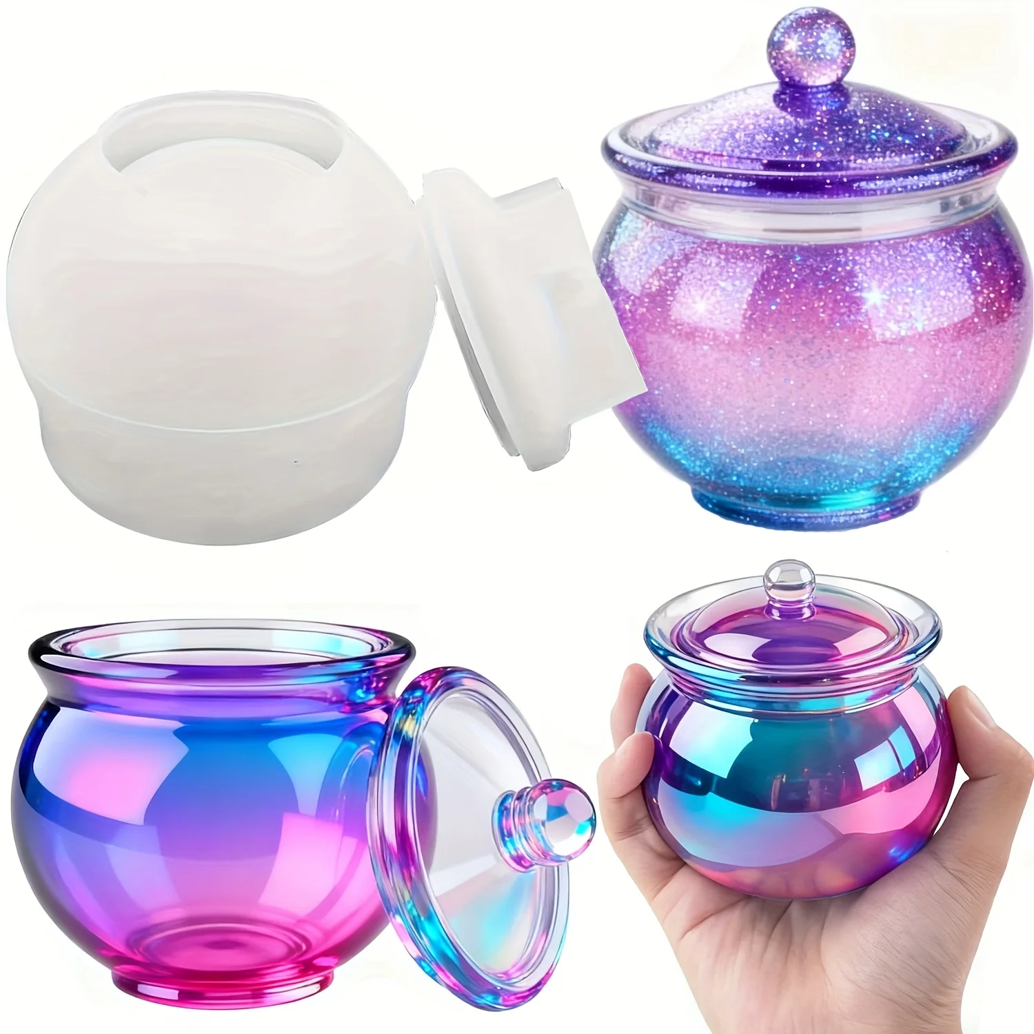 Resin Art Jewellery - 1 Juego de moldes redondos de