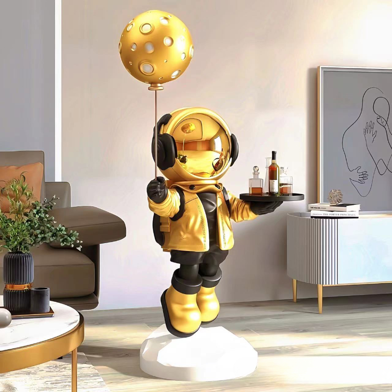 Resin Art In Floor - Grandes Adornos Creativos de Astronauta para