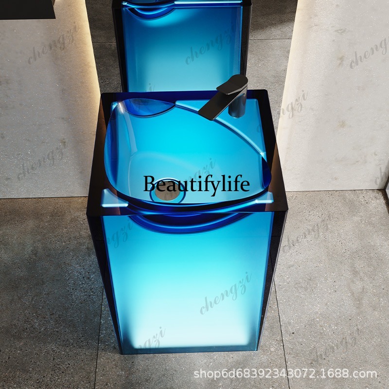Lavabo de columna de resina tr - Resin Art In Floor reseña y precio