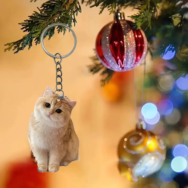LLavero de gato blanco y negro - Resin Art Keychain Design reseña y precio