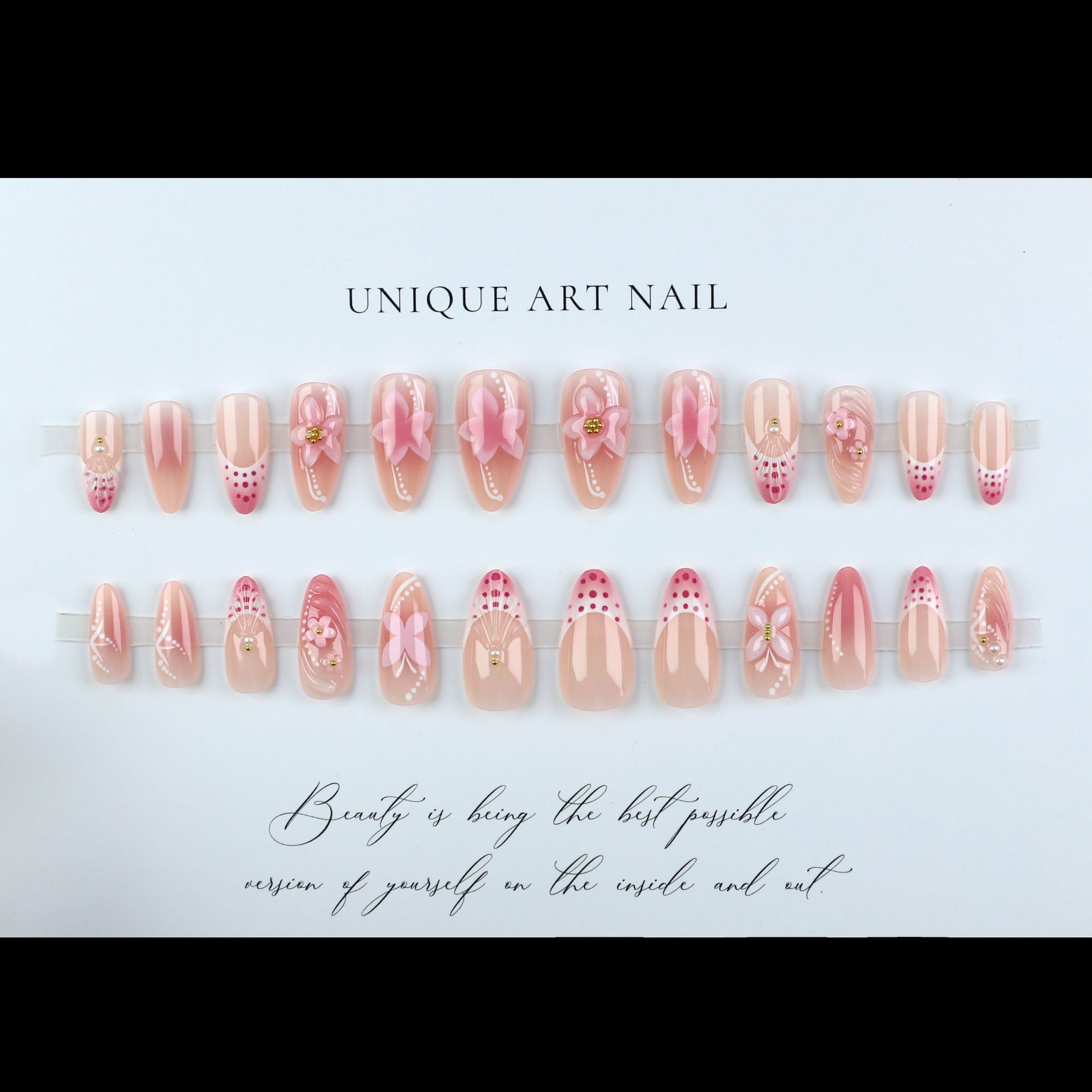 Adhesivos de uñas con diseño d - Resin Art Instagram reseña y precio