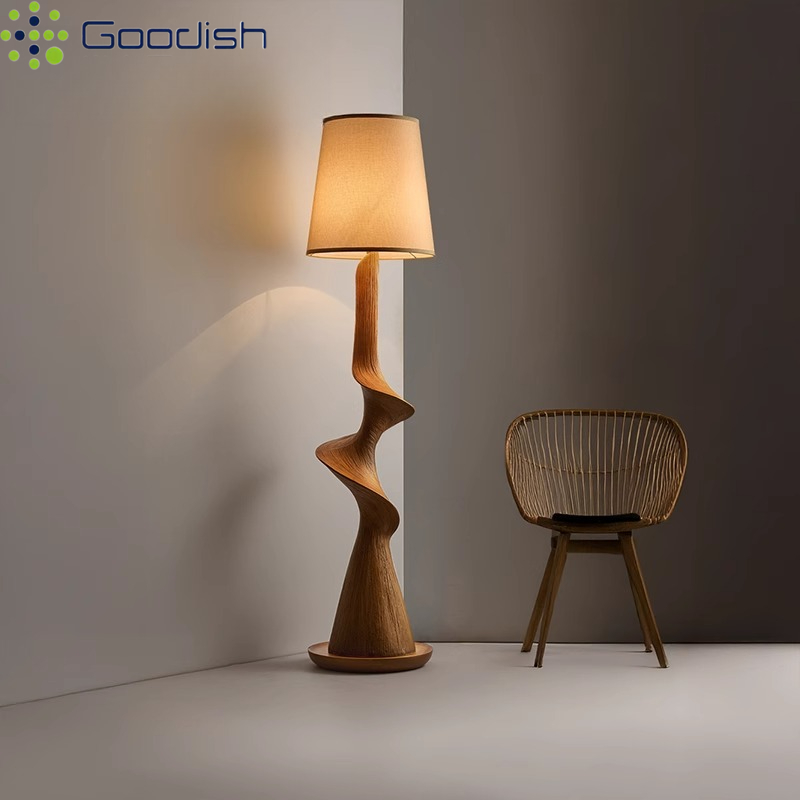 Lámpara de pie LED de madera c - Resin Art In Floor reseña y precio