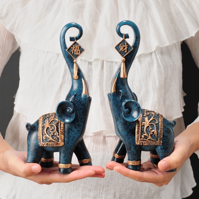Un Par de Figuras de Elefante  - Resin Art Gift For Wedding reseña y precio