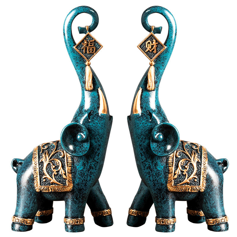 Un Par de Figuras de Elefante  - Resin Art Gift For Wedding reseña y precio
