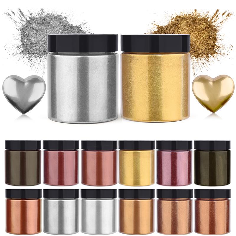 50g brillo metálico oro plata  - Resin Color Paste reseña y precio