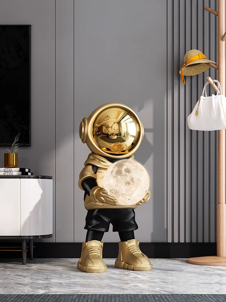 Estatua de astronauta con Blue - Resin Art In Floor reseña y precio